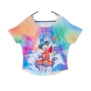DISNEY PARKS Top Shirt 2016 Walt Disney World Mickey Mouse Wizard Women’s XXL